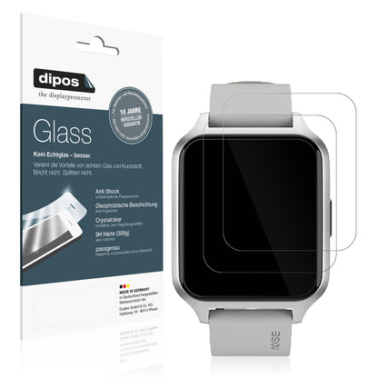 Klare Displayschutzfolie von dipos passend für Noise Colorfit Brio, 9H kratzfest und blasenfrei montiert