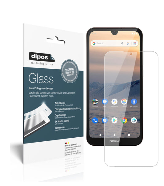Klare Displayschutzfolie von dipos passend für Nokia 46082, 9H kratzfest und blasenfrei montiert