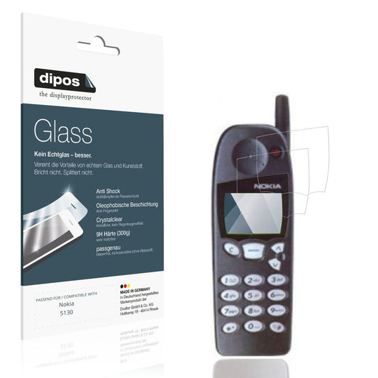 Klare Displayschutzfolie von dipos passend für Nokia 5130, 9H kratzfest und blasenfrei montiert