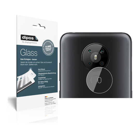 Klare Displayschutzfolie von dipos passend für Nokia 5.3 Kameralinse, 9H kratzfest und blasenfrei montiert