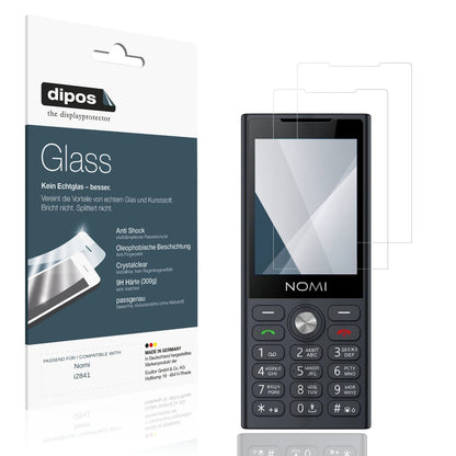 Klare Displayschutzfolie von dipos passend für Nomi i2841, 9H kratzfest und blasenfrei montiert