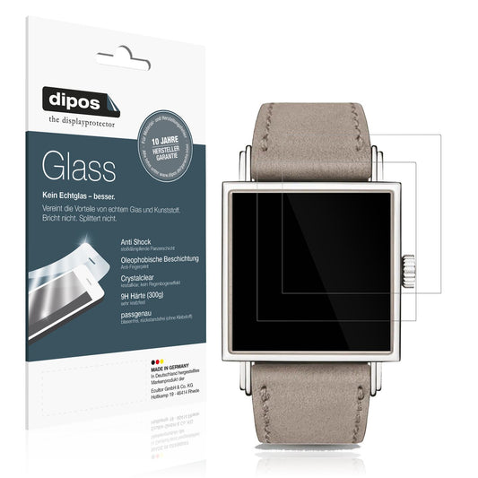 Klare Displayschutzfolie von dipos passend für NOMOS Glashütte Tetra 27, 9H kratzfest und blasenfrei montiert