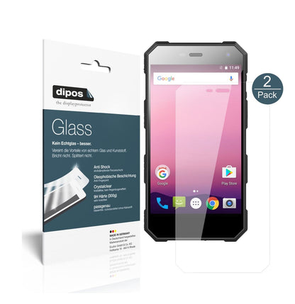Klare Displayschutzfolie von dipos passend für Nomu S10 Pro, 9H kratzfest und blasenfrei montiert