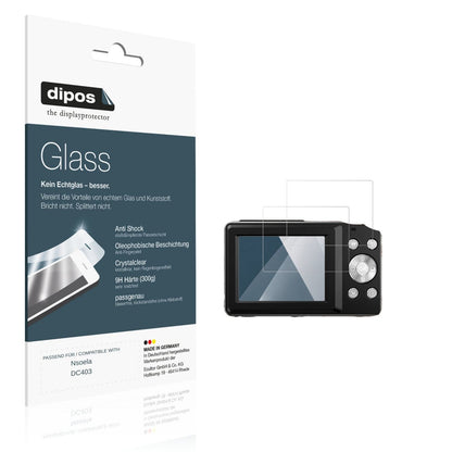 Klare Displayschutzfolie von dipos passend für Nsoela DC403, 9H kratzfest und blasenfrei montiert
