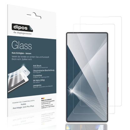 Klare Displayschutzfolie von dipos passend für Nubia Red Magic 11S Pro Plus, 9H kratzfest und blasenfrei montiert