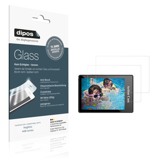 Klare Displayschutzfolie von dipos passend für Nvgfelis A6B series, 9H kratzfest und blasenfrei montiert