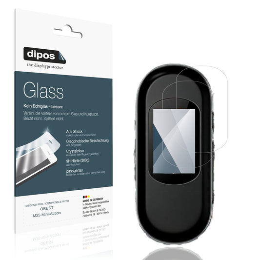 Klare Displayschutzfolie von dipos passend für OBEST M25 Mini-Action, 9H kratzfest und blasenfrei montiert