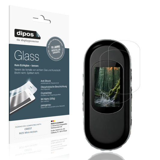 Klare Displayschutzfolie von dipos passend für OBEST M25 Mini-Action, 9H kratzfest und blasenfrei montiert
