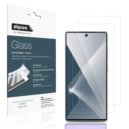 Klare Displayschutzfolie von dipos passend für OEVNLZ M25 Ultra, 9H kratzfest und blasenfrei montiert