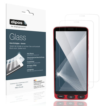 Klare Displayschutzfolie von dipos passend für Olympia NEO PLUS, 9H kratzfest und blasenfrei montiert