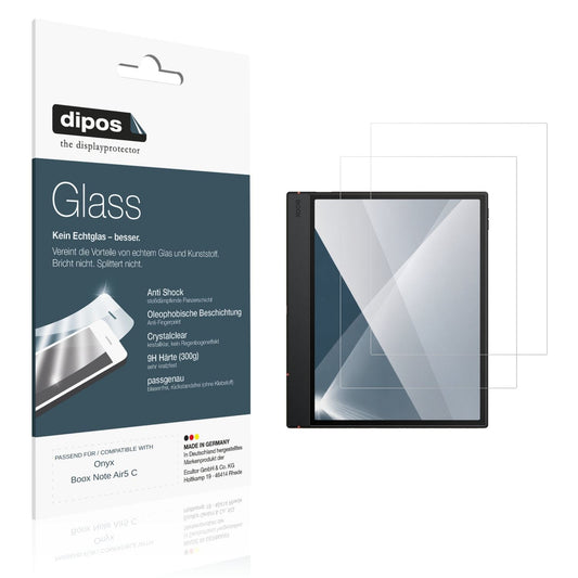 Klare Displayschutzfolie von dipos passend für Onyx Boox Note Air5 C, 9H kratzfest und blasenfrei montiert
