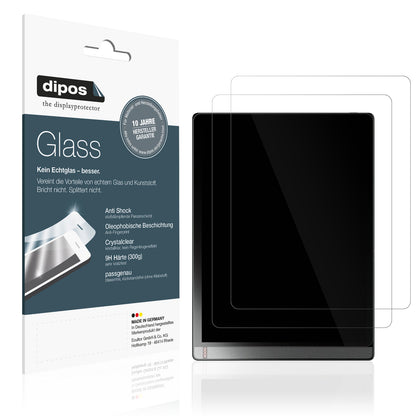 Klare Displayschutzfolie von dipos passend für Onyx Boox Tab X, 9H kratzfest und blasenfrei montiert
