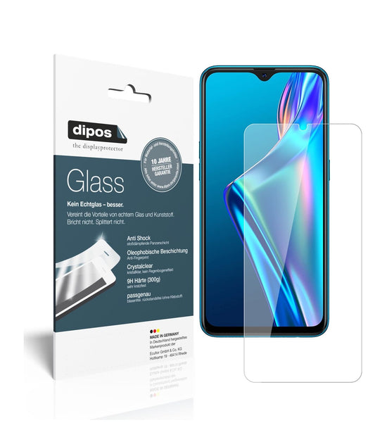 Klare Displayschutzfolie von dipos passend für Oppo A12, 9H kratzfest und blasenfrei montiert