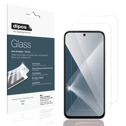 Klare Displayschutzfolie von dipos passend für Oppo A6s, 9H kratzfest und blasenfrei montiert