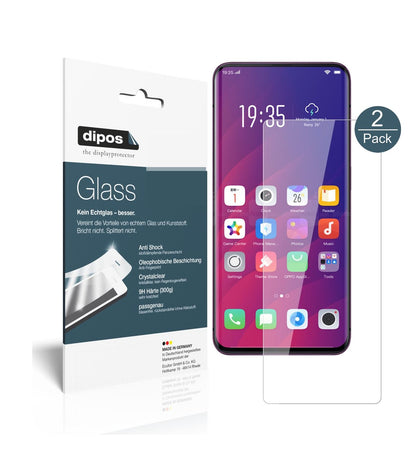 Klare Displayschutzfolie von dipos passend für Oppo Find X, 9H kratzfest und blasenfrei montiert