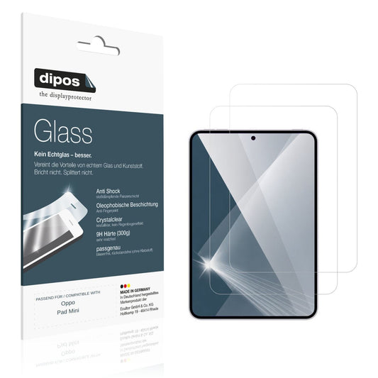 Klare Displayschutzfolie von dipos passend für Oppo Pad Mini, 9H kratzfest und blasenfrei montiert
