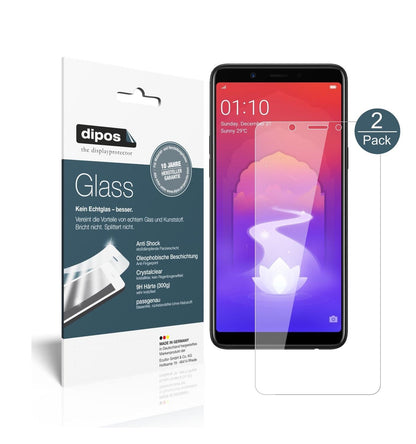 Klare Displayschutzfolie von dipos passend für Oppo Realme 1, 9H kratzfest und blasenfrei montiert