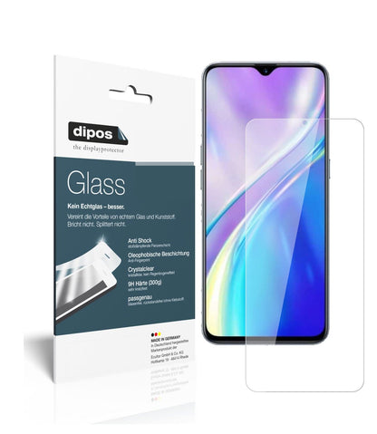 Klare Displayschutzfolie von dipos passend für Oppo Realme 6i, 9H kratzfest und blasenfrei montiert
