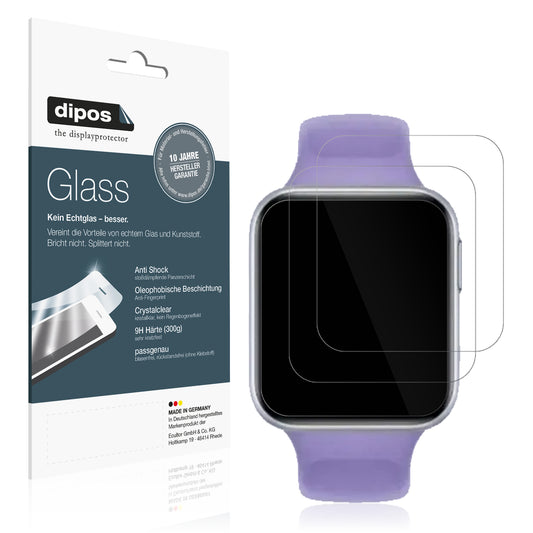 Klare Displayschutzfolie von dipos passend für Oppo Watch SE, 9H kratzfest und blasenfrei montiert