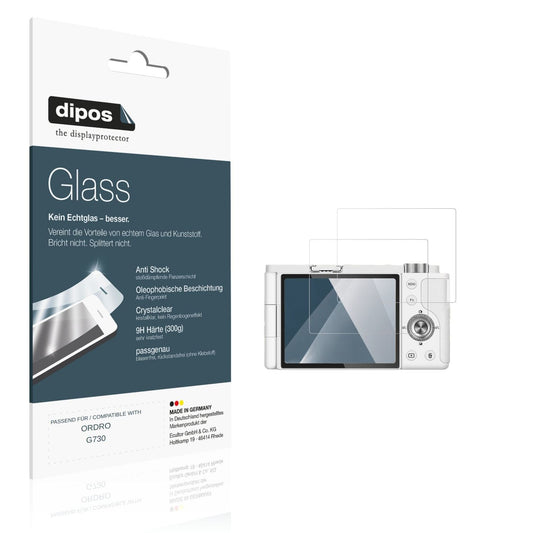 Klare Displayschutzfolie von dipos passend für ORDRO G730, 9H kratzfest und blasenfrei montiert
