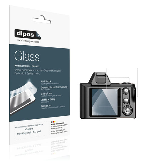Klare Displayschutzfolie von dipos passend für Ouitble Mini Keychain 1,3 Zoll, 9H kratzfest und blasenfrei montiert