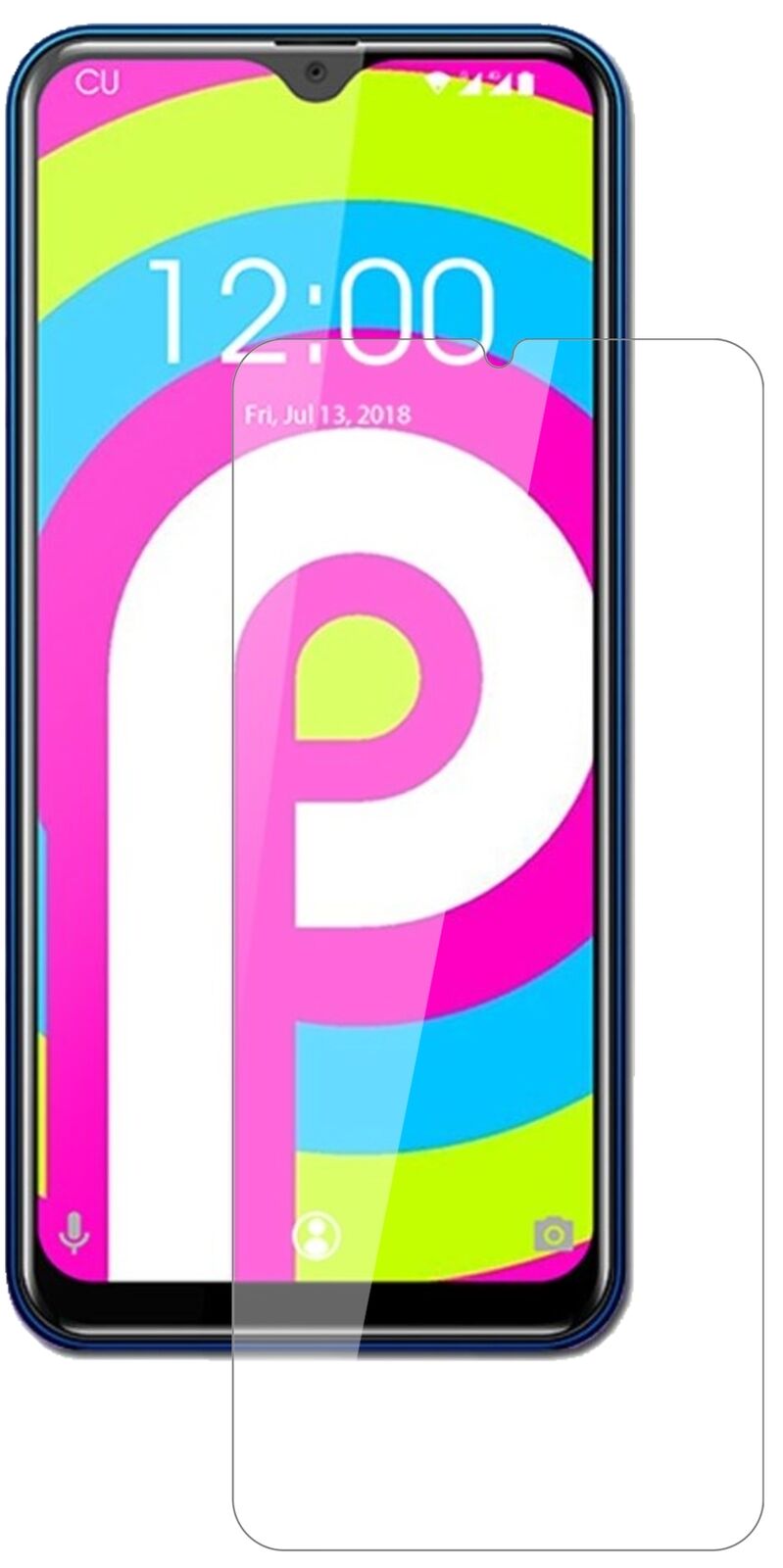 Klare Displayschutzfolie von dipos passend für Oukitel C 15 Pro, 9H kratzfest und blasenfrei montiert