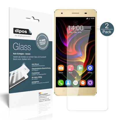 Klare Displayschutzfolie von dipos passend für Oukitel C5 Pro, 9H kratzfest und blasenfrei montiert
