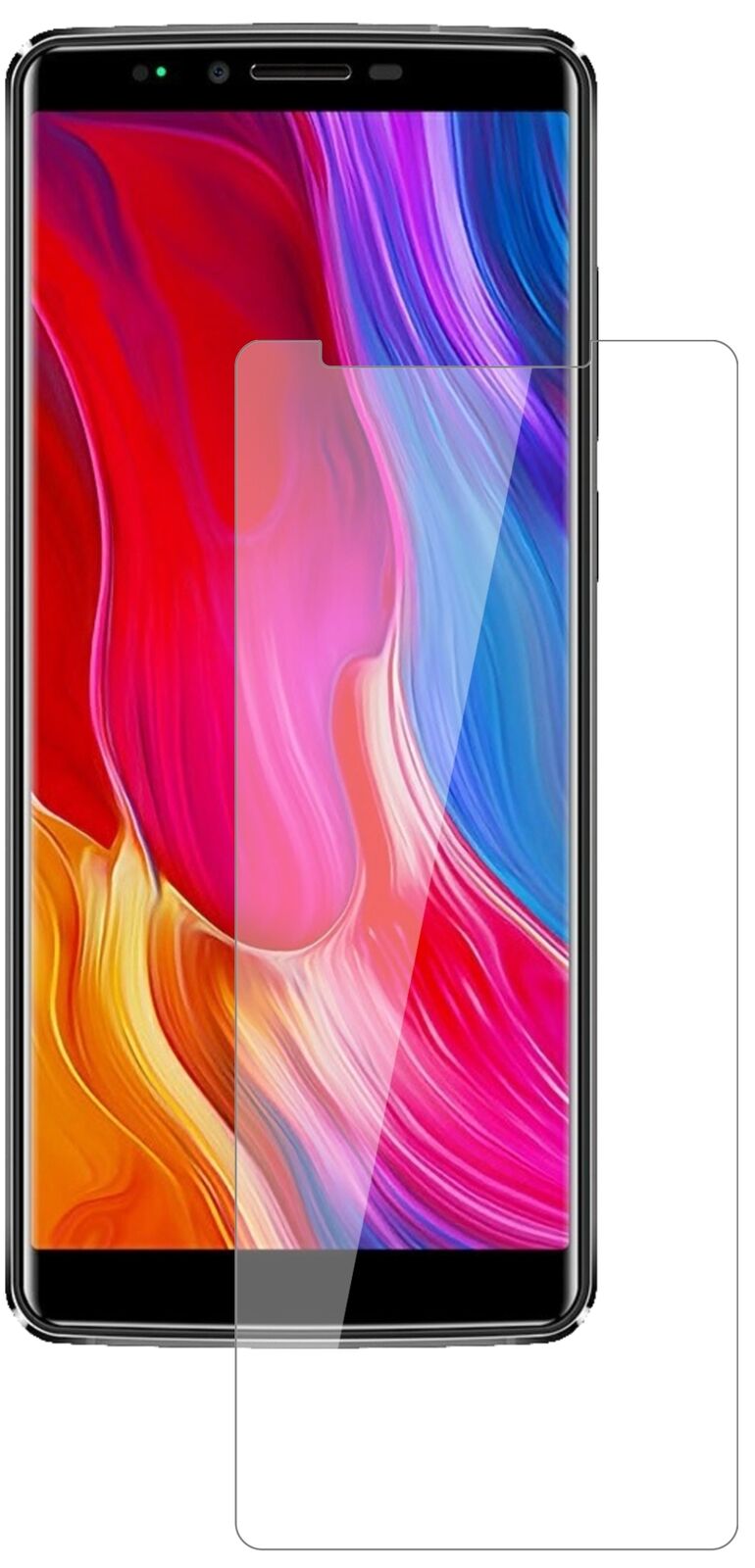 Klare Displayschutzfolie von dipos passend für Oukitel K8, 9H kratzfest und blasenfrei montiert