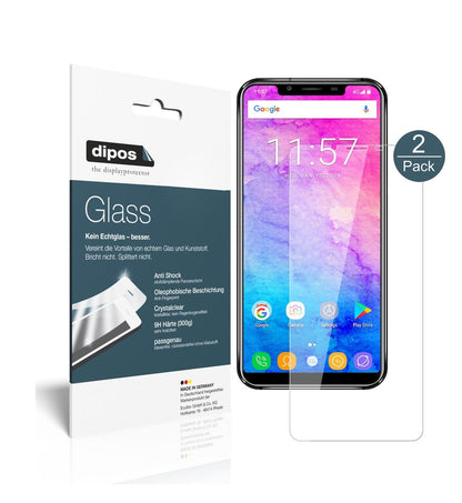 Klare Displayschutzfolie von dipos passend für Oukitel U18, 9H kratzfest und blasenfrei montiert