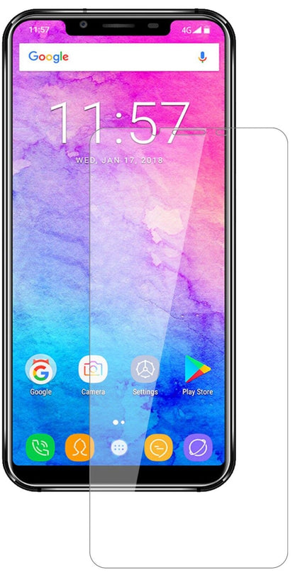 Klare Displayschutzfolie von dipos passend für Oukitel U18, 9H kratzfest und blasenfrei montiert