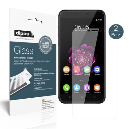 Klare Displayschutzfolie von dipos passend für Oukitel U20 Plus, 9H kratzfest und blasenfrei montiert