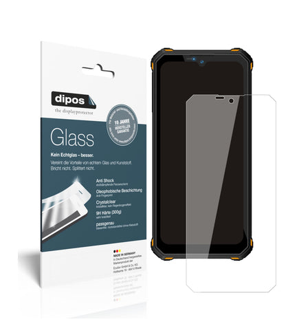 Klare Displayschutzfolie von dipos passend für Oukitel W15, 9H kratzfest und blasenfrei montiert