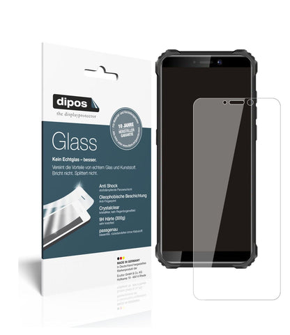 Klare Displayschutzfolie von dipos passend für Oukitel WP5 Pro (2020), 9H kratzfest und blasenfrei montiert