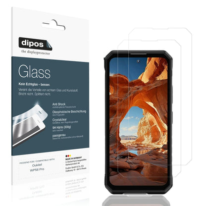 Klare Displayschutzfolie von dipos passend für Oukitel WP58 Pro, 9H kratzfest und blasenfrei montiert
