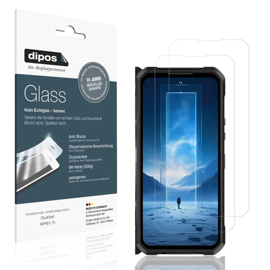 Klare Displayschutzfolie von dipos passend für Oukitel WP61 Ti, 9H kratzfest und blasenfrei montiert
