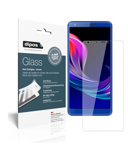 Klare Displayschutzfolie von dipos passend für Panasonic Eluga Ray 600, 9H kratzfest und blasenfrei montiert