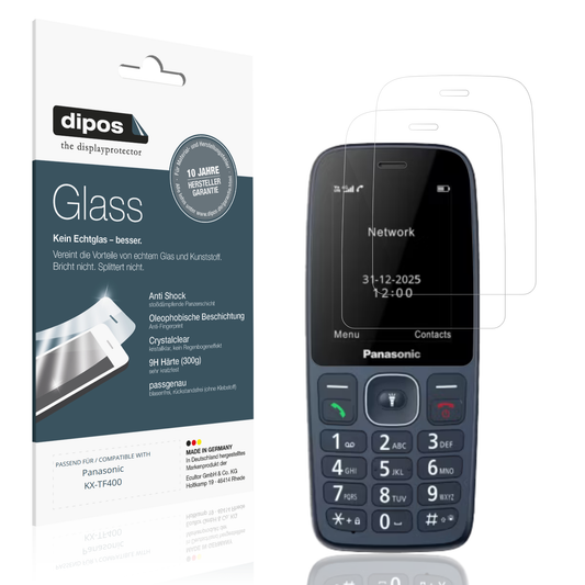 Klare Displayschutzfolie von dipos passend für Panasonic KX-TF400, 9H kratzfest und blasenfrei montiert