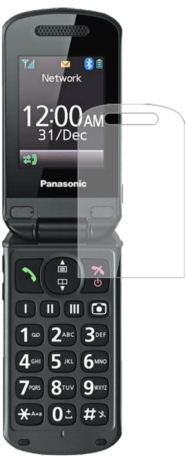 Klare Displayschutzfolie von dipos passend für Panasonic KX-TU329, 9H kratzfest und blasenfrei montiert
