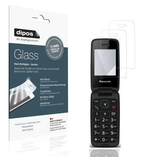 Klare Displayschutzfolie von dipos passend für Panasonic KX-TU410, 9H kratzfest und blasenfrei montiert