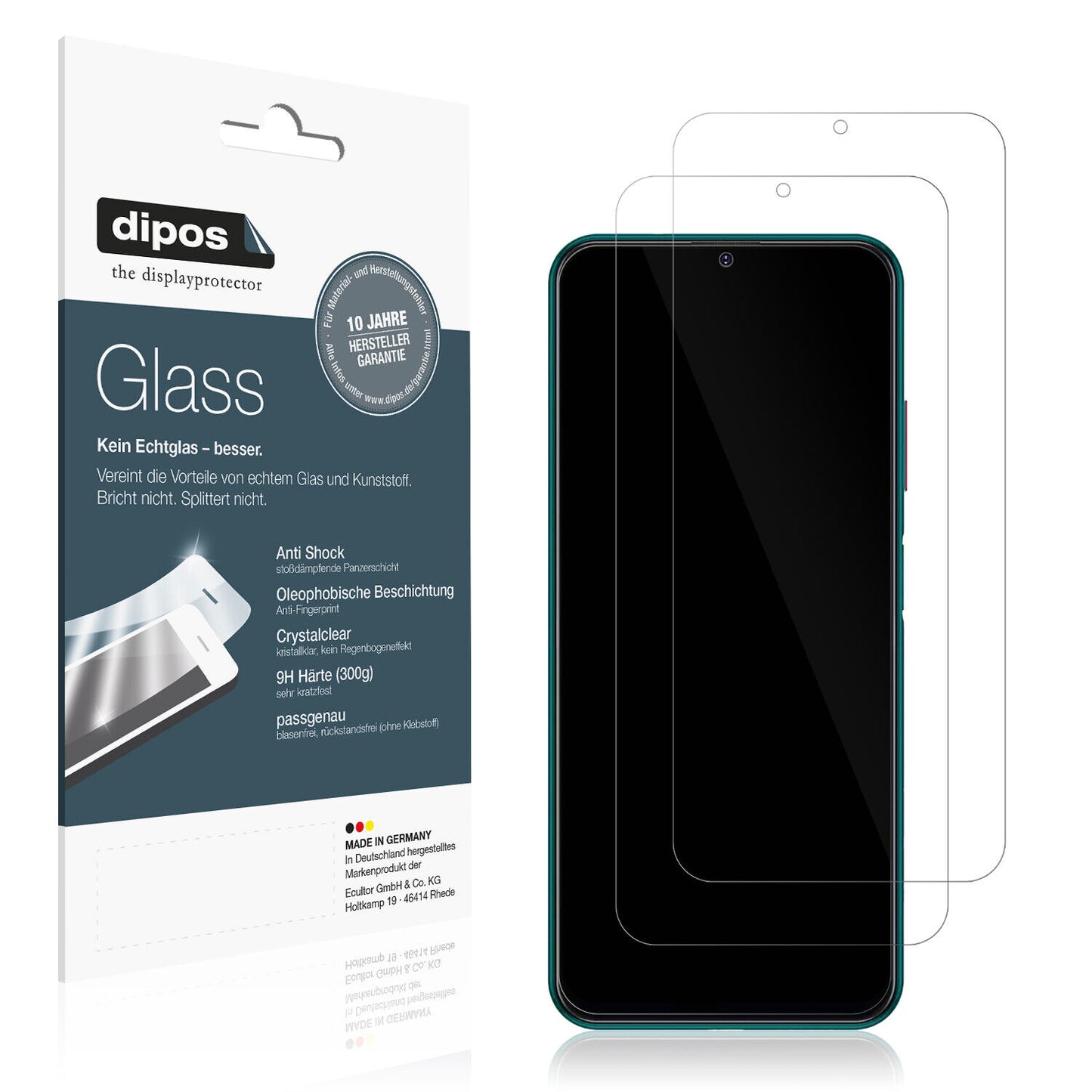 Klare Displayschutzfolie von dipos passend für Philips S706, 9H kratzfest und blasenfrei montiert