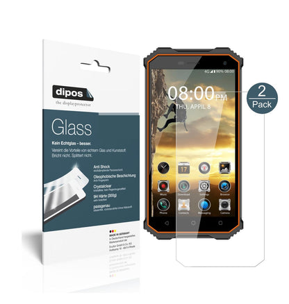 Klare Displayschutzfolie von dipos passend für Phonemax Rockey 2, 9H kratzfest und blasenfrei montiert