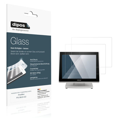 Klare Displayschutzfolie von dipos passend für Posiflex PS-3615-G2, 9H kratzfest und blasenfrei montiert
