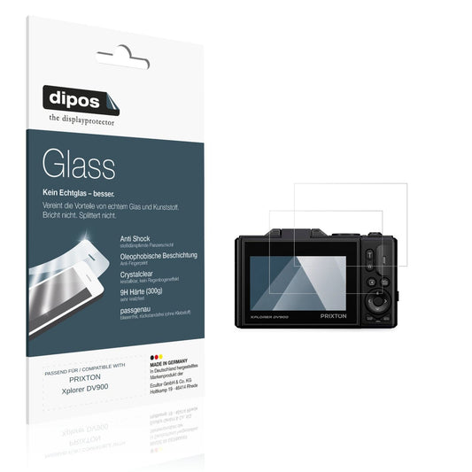 Klare Displayschutzfolie von dipos passend für PRIXTON Xplorer DV900, 9H kratzfest und blasenfrei montiert