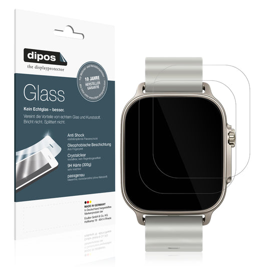 Klare Displayschutzfolie von dipos passend für Realme Watch 5, 9H kratzfest und blasenfrei montiert