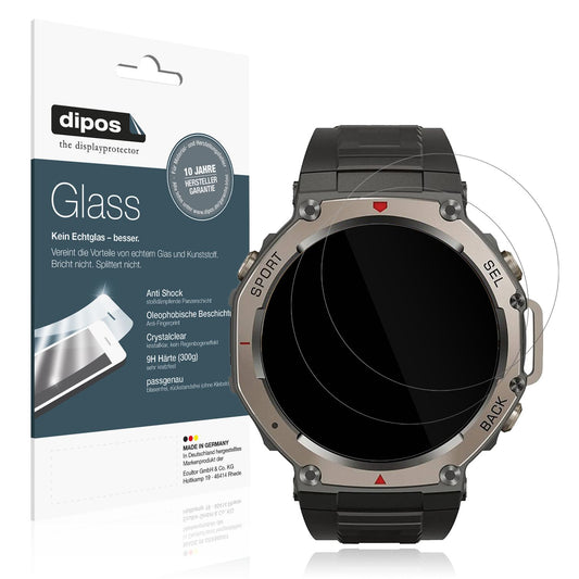Klare Displayschutzfolie von dipos passend für Reiteag Sekoda GPS 1.43 Zoll, 9H kratzfest und blasenfrei montiert