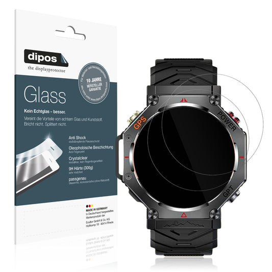 Klare Displayschutzfolie von dipos passend für Rmana KC91 1.39 Zoll, 9H kratzfest und blasenfrei montiert