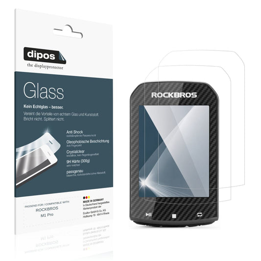 Klare Displayschutzfolie von dipos passend für ROCKBROS M1 Pro, 9H kratzfest und blasenfrei montiert