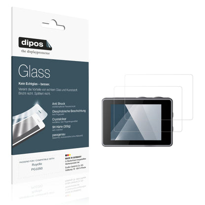 Klare Displayschutzfolie von dipos passend für Ruycllo PG1050, 9H kratzfest und blasenfrei montiert