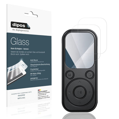 Klare Displayschutzfolie von dipos passend für RWSRW MP3-H01, 9H kratzfest und blasenfrei montiert