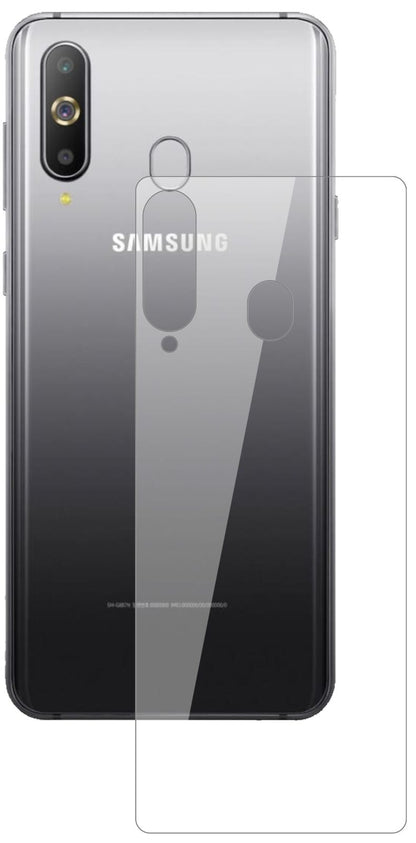Klare Displayschutzfolie von dipos passend für Samsung Galaxy A60 Rückseite, 9H kratzfest und blasenfrei montiert